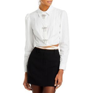 Lucy Paris Womens Juna Tie Top X-Large White - NWT